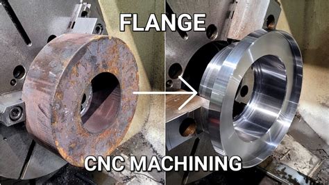 Fast machining aluminum flange with CNC lathe 